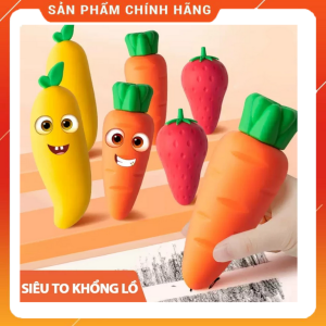 Gôm tẩy xóa bút chì hình hoa quả siêu sạch ít vụn an toàn cho bé