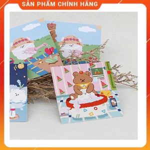 Giấy note, giấy ghi chú dễ thương nhỏ gọn nhiều màu 80 tờ đồ dùng học tập